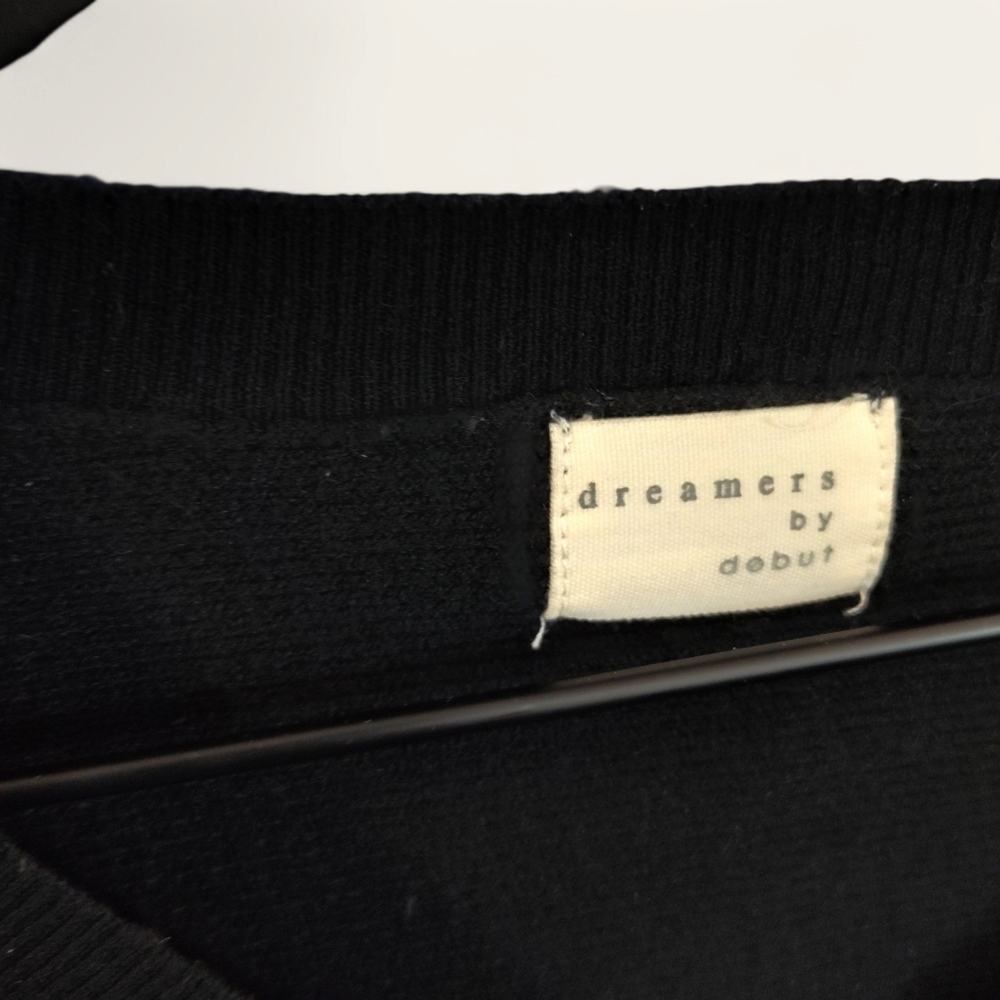 Dreamers by Debut Women's size xsp Black v-neck Sweater - Picture 2 of 6